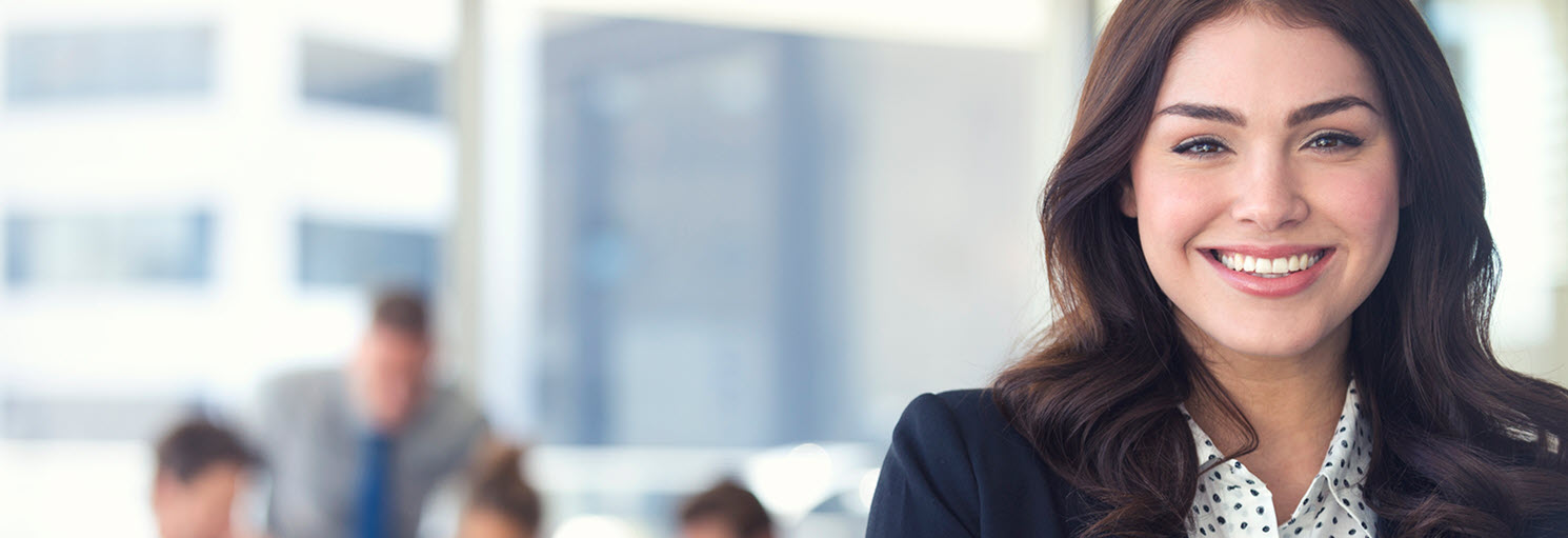 business woman smiling