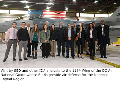 SED researchers visit the 113th Wing of the DC Air National Guard.