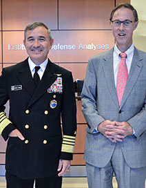 Admiral Harry Harris, Jr., USN, Commander, U.S. Pacific Command (shown with Dr. Chu, President, IDA)