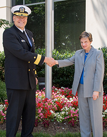 Steve Parode, Director of Intelligence, USSTRATCOM (shown with Dr. Myers, ITSD Division Director, IDA)