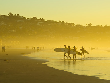 surfers beach sunset