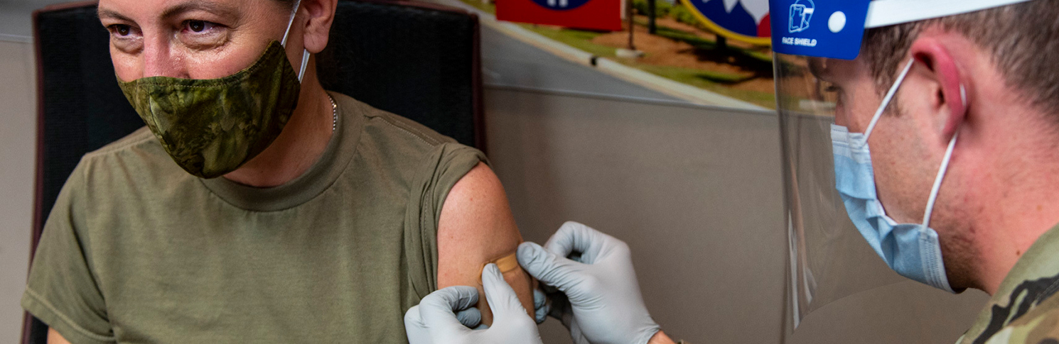 Shoot to kill the virus: Chief of Army Reserve receives COVID-19 vaccine shot