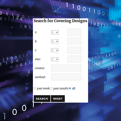 Search for Covering Design 