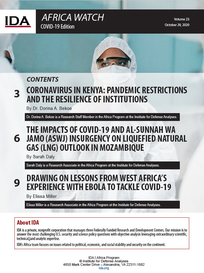 document cover, AFRICA WATCH COVID-19 Edition