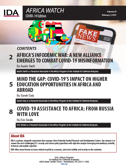 document cover, Africa Watch, Vol 25 COVID-19 Special Edition