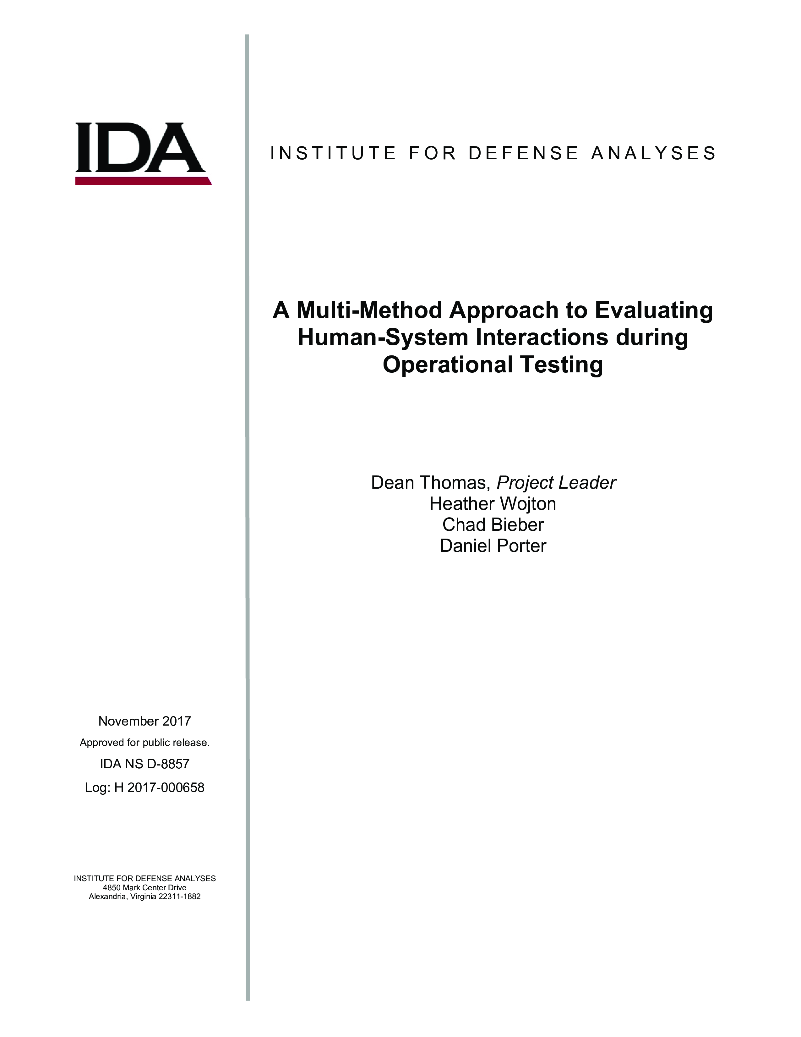 A Multi-Method Approach to Evaluating Human-System Interactions during Operational Testing