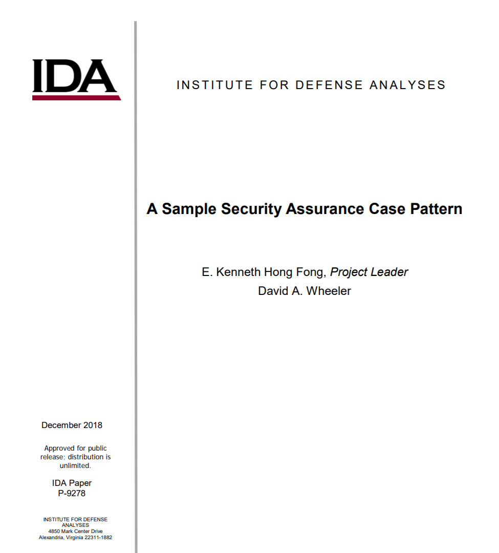 A Sample Security Assurance Case Pattern