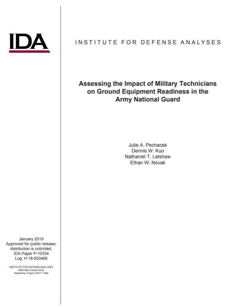 Assessing the Impact of Military Technicians on Ground Equipment Readiness in the Army National Guard