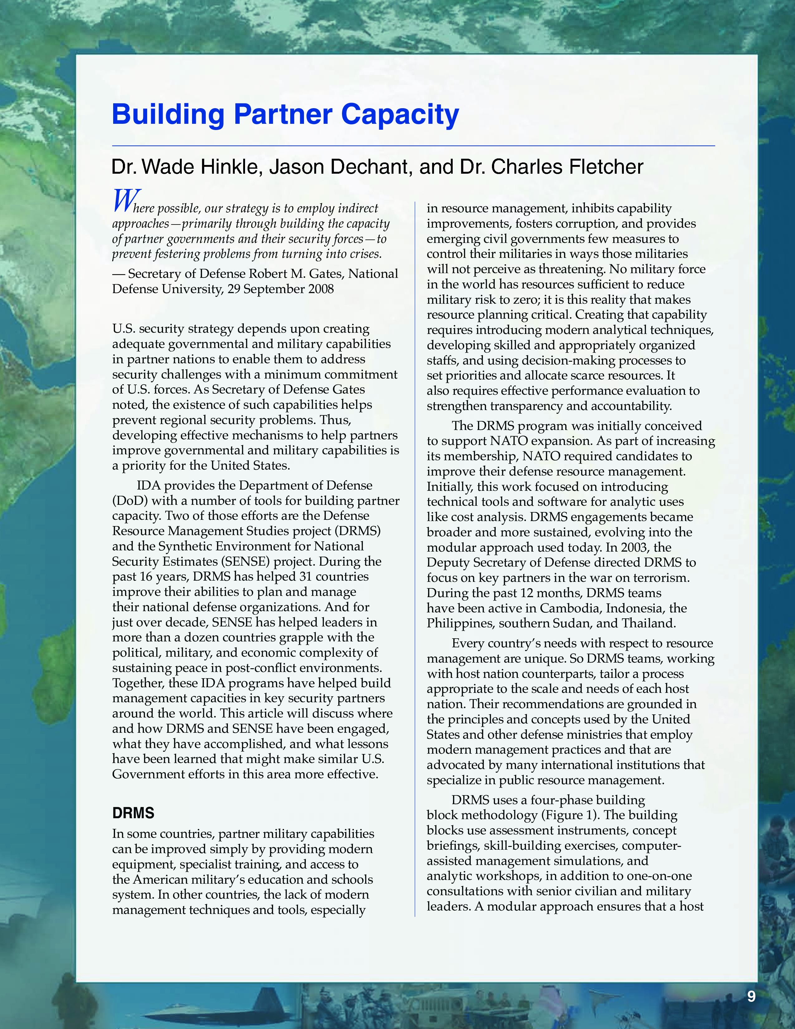 Building Partner Capacity