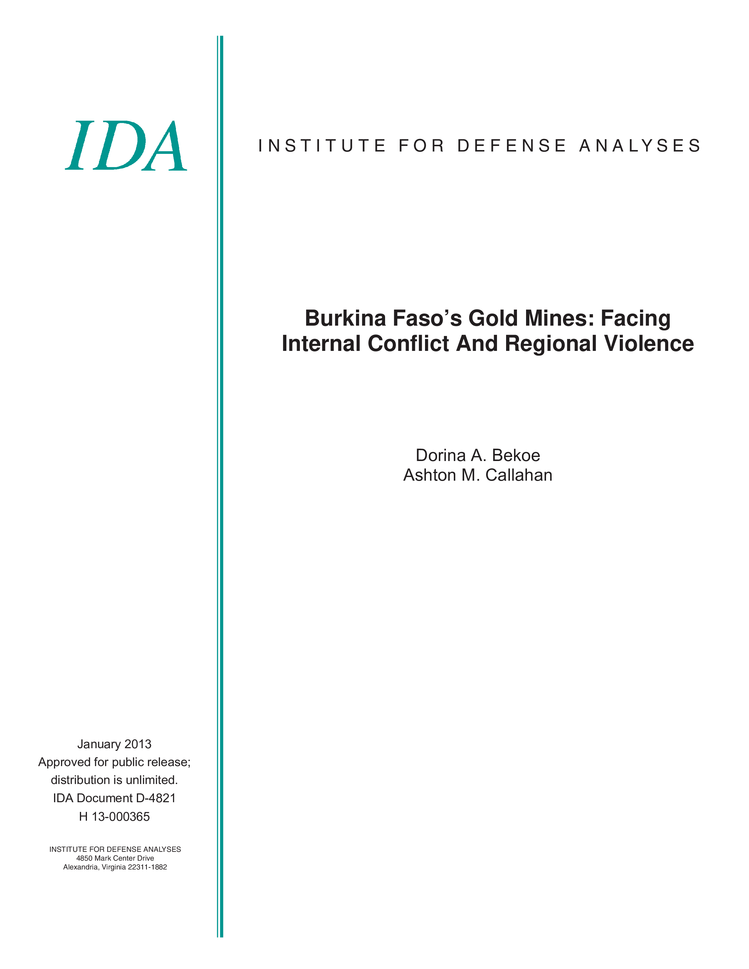 Burkina Faso’s Gold Mines: Facing Internal Conflict And Regional Violence