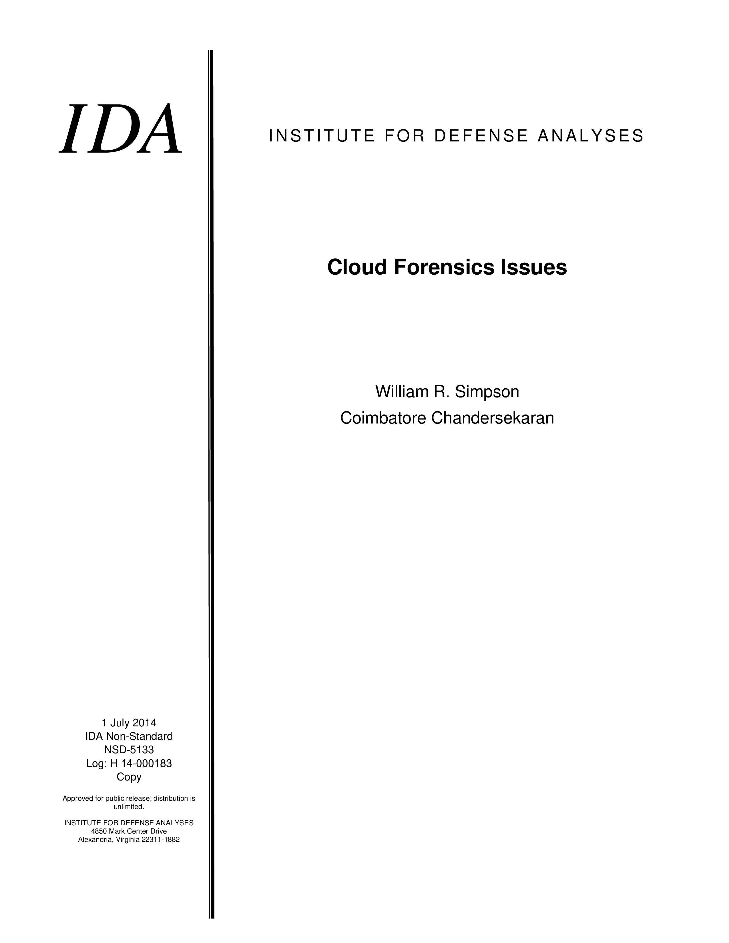 Cloud Forensics Issues