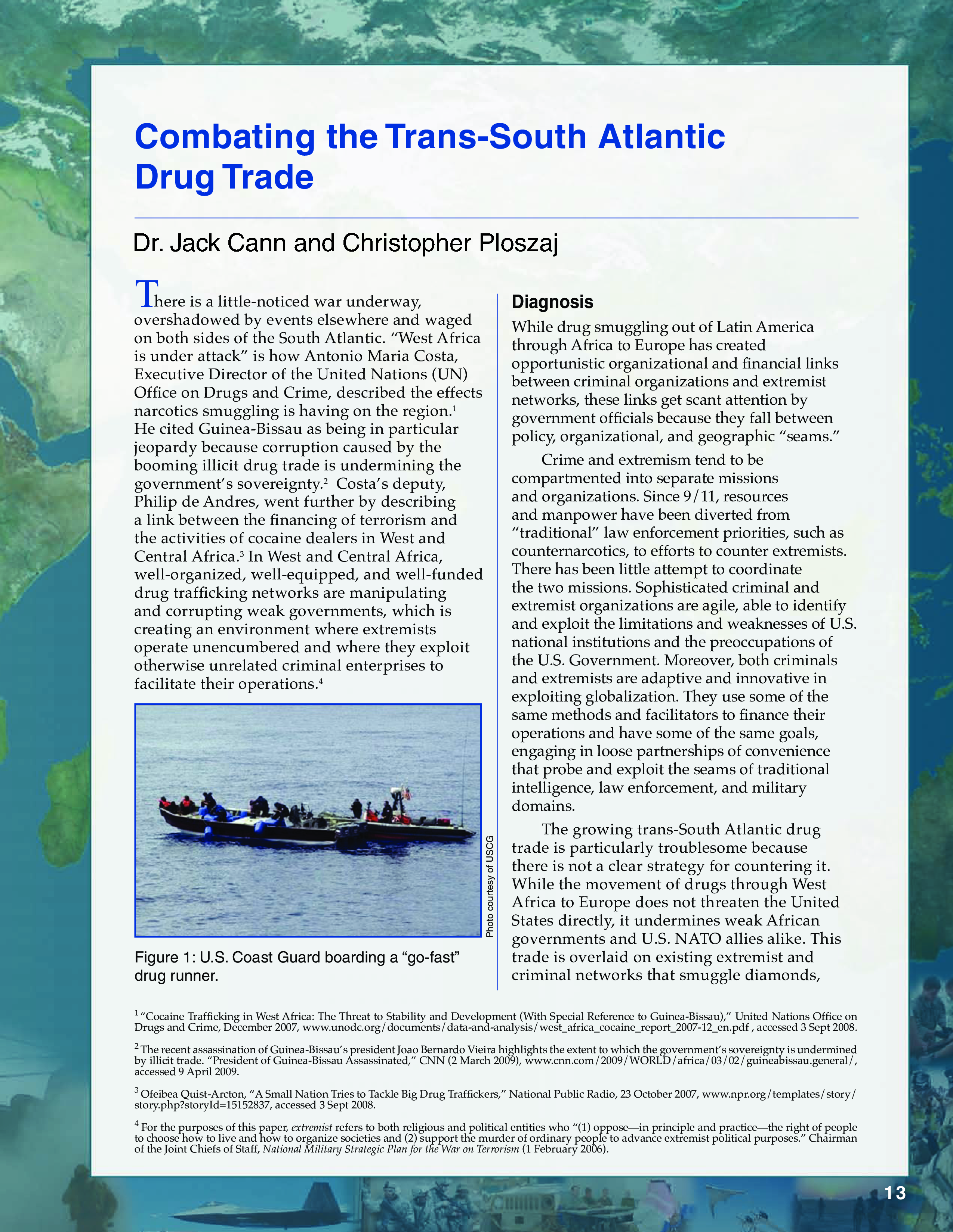 Combating the Trans-South Atlantic Drug Trade
