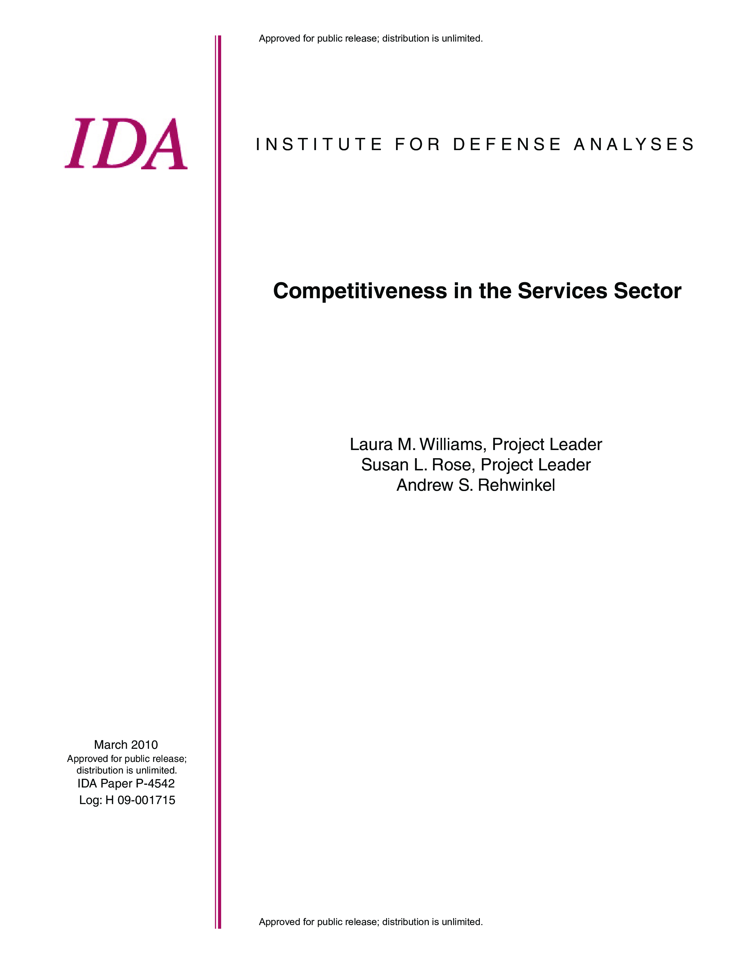 Competitiveness in the Services Sector