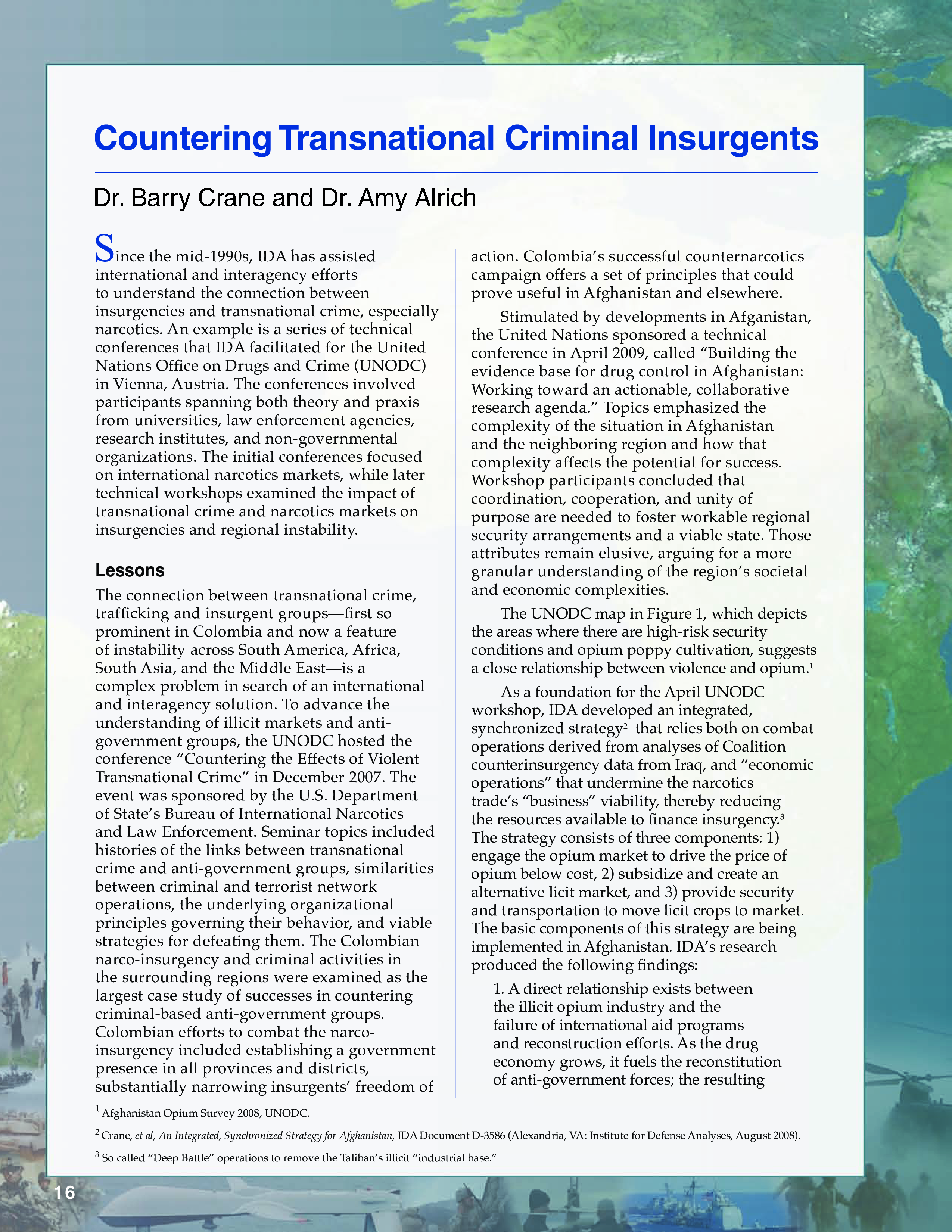 Countering Transnational Criminal Insurgents