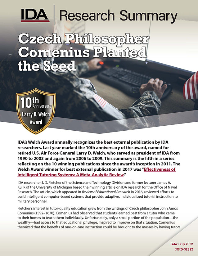 document cover, Czech Philosopher Comenious Planted the Seed