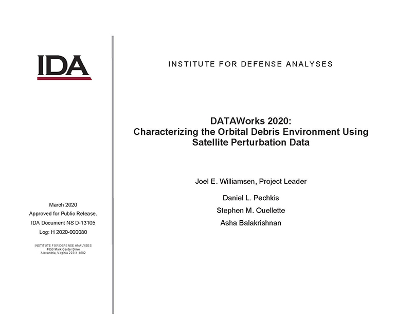DATAWorks 2020: Characterizing the Orbital Debris Environment Using Satellite Perturbation Data