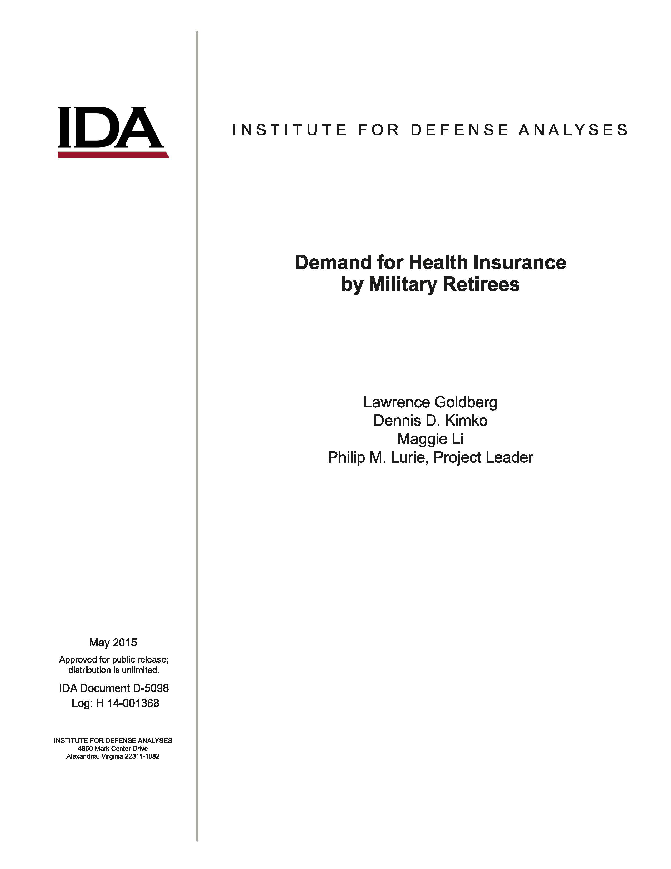 Demand for Health Insurance by Military Retirees