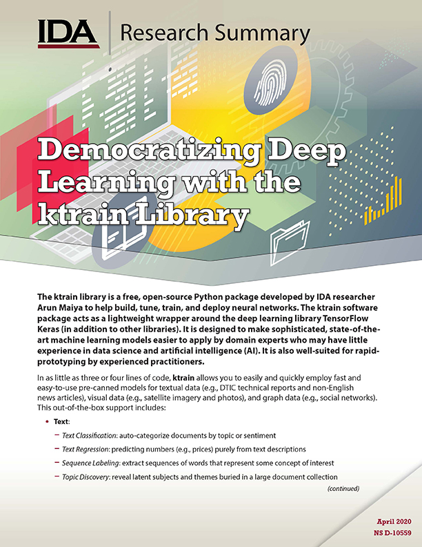 Democratizing Deep Learning with the ktrain Library