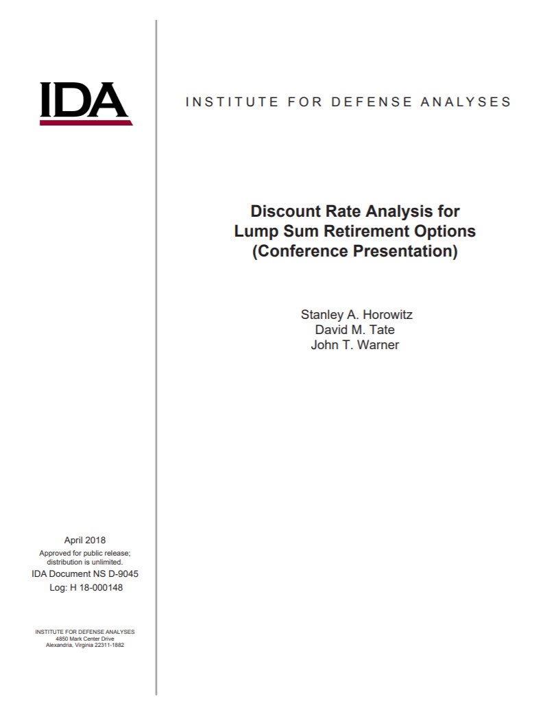 Discount Rate Analysis for Lump Sum Retirement Options