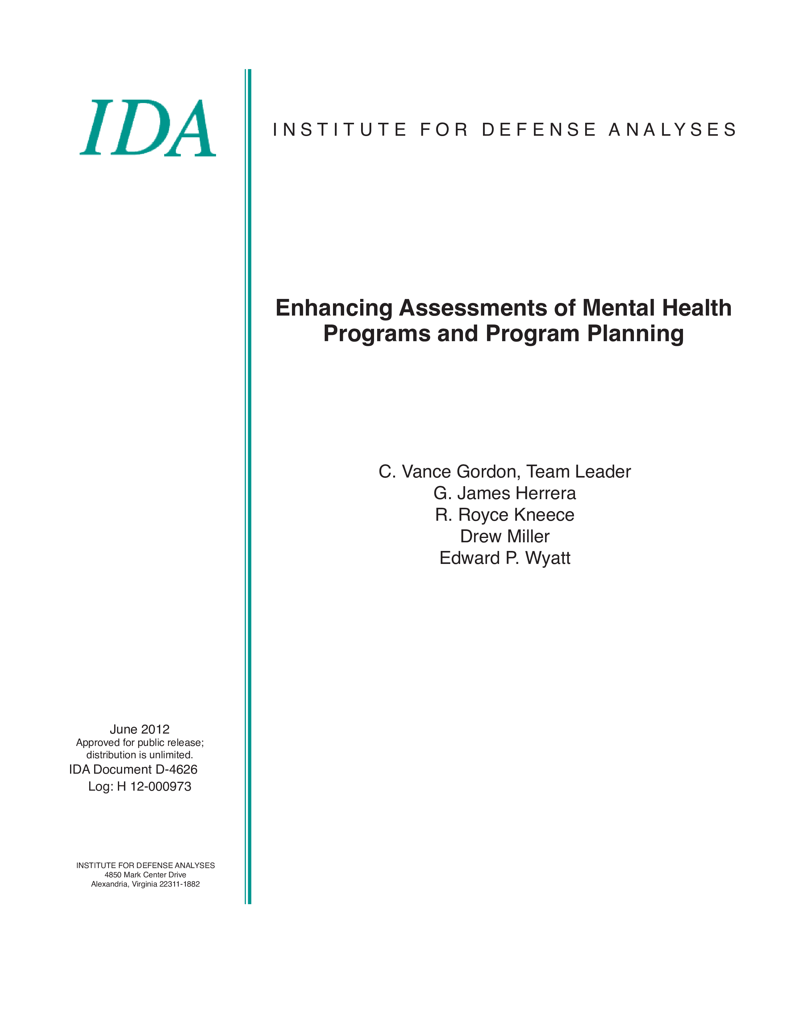 Enhancing Assessments of Mental Health Programs and Program Planning