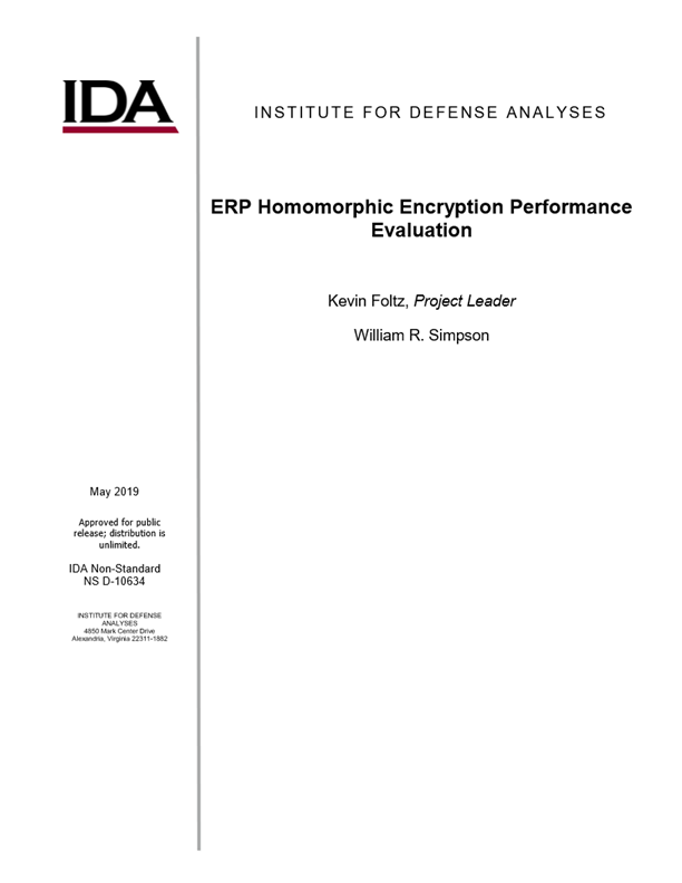 ERP Homomorphic Encryption Performance Evaluation