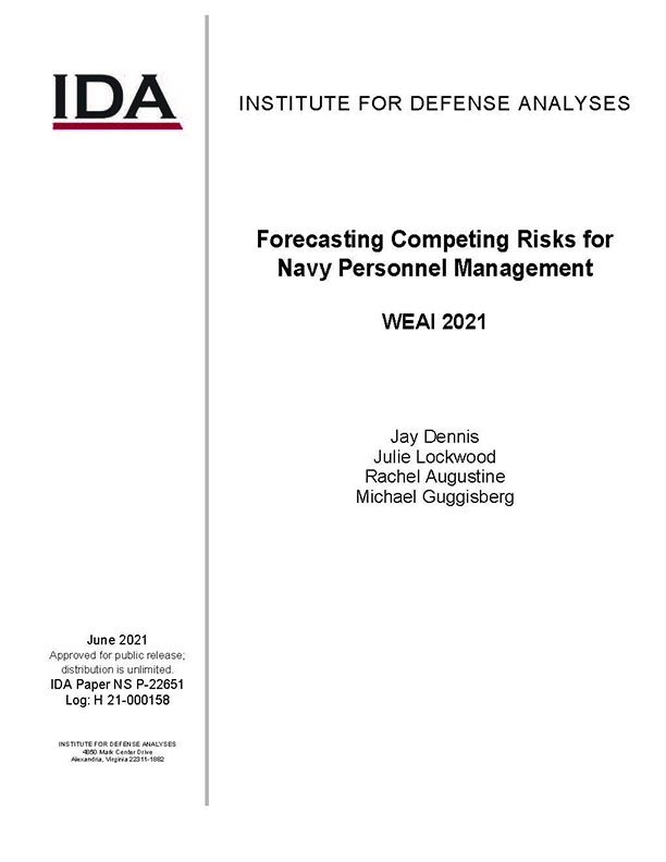 document cover, Forecasting Competing Risks for Navy Personnel Management WEAI 2021