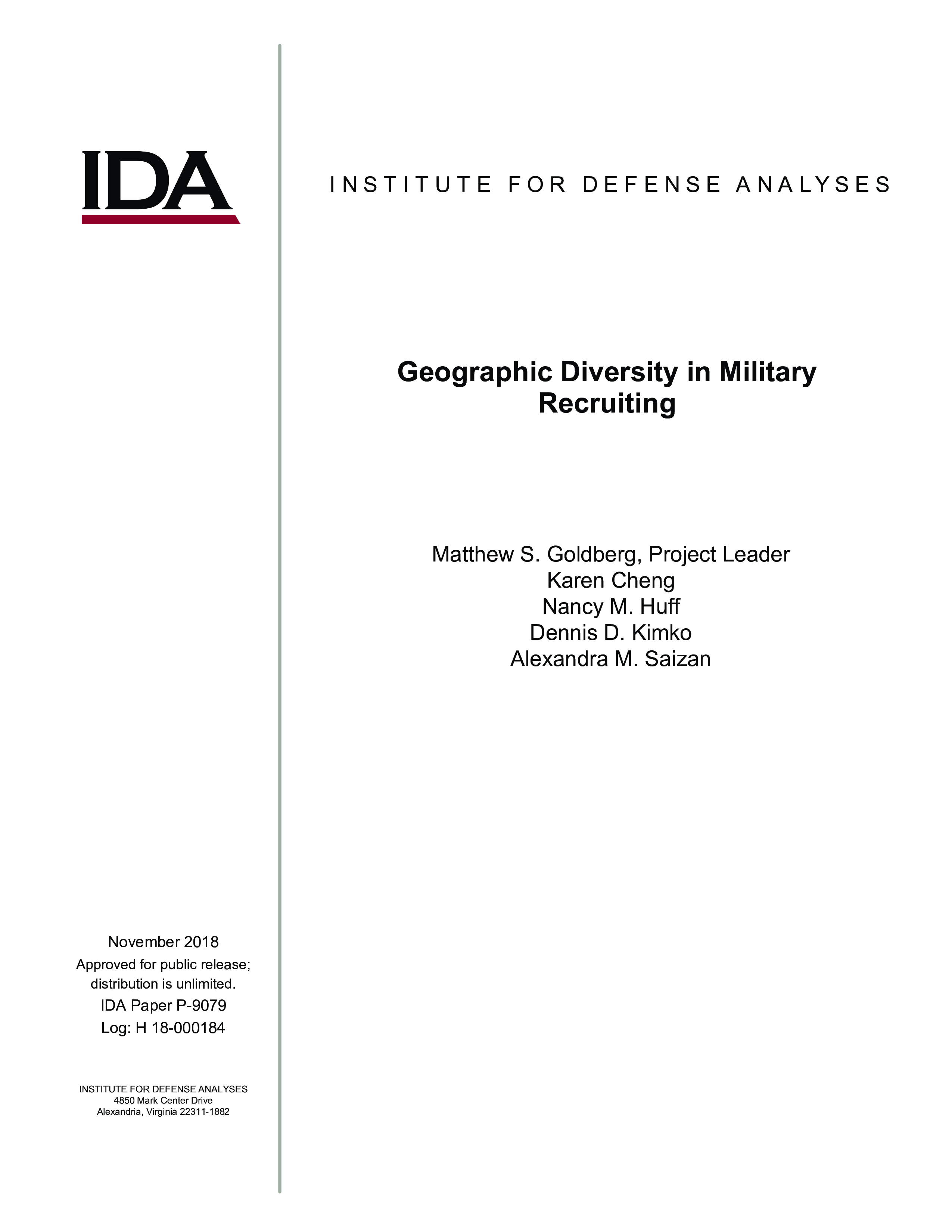 Geographic Diversity in Military Recruiting