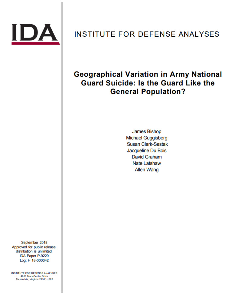 Geographical Variation in Army National Guard Suicide: Is the Guard Like the General Population?