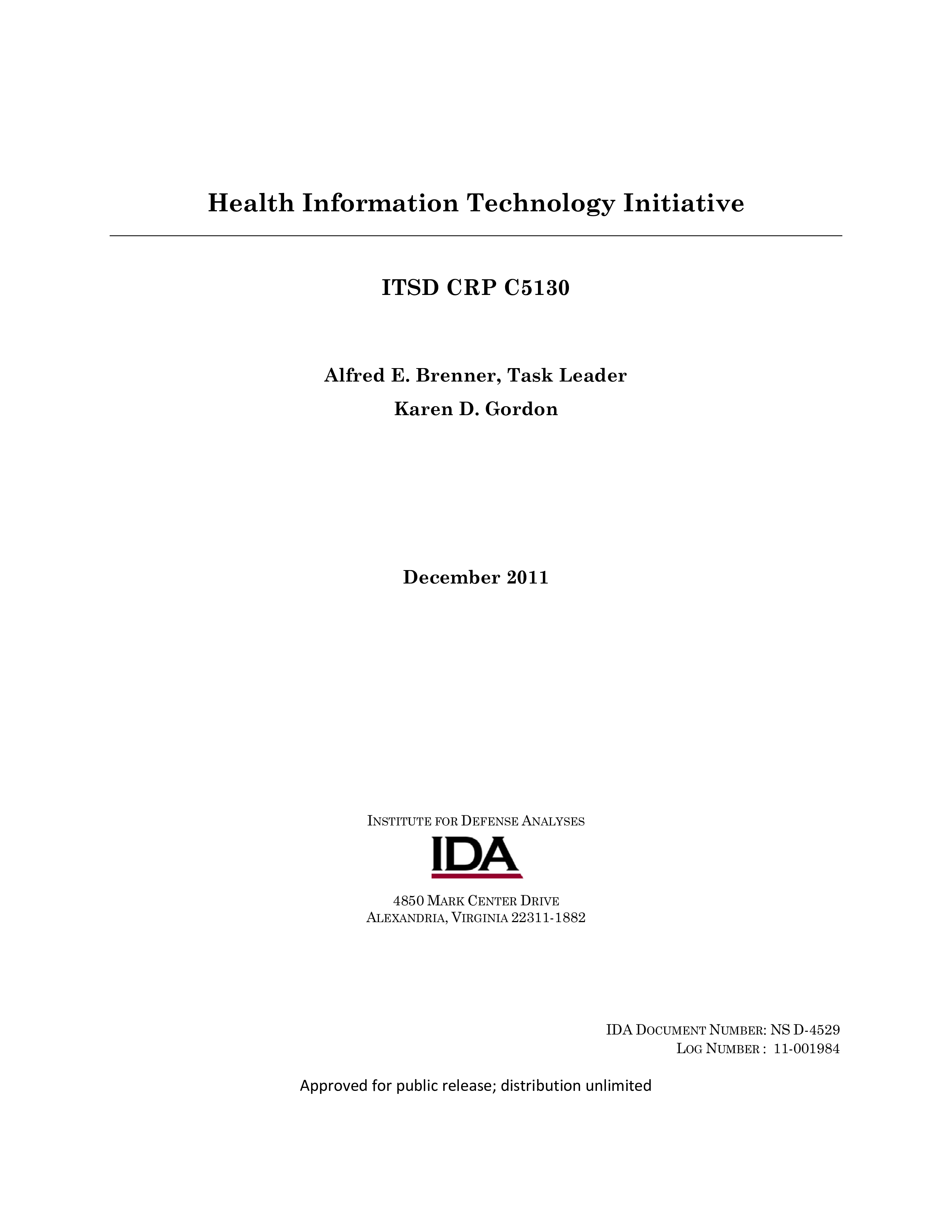 Health Information Technology Initiative