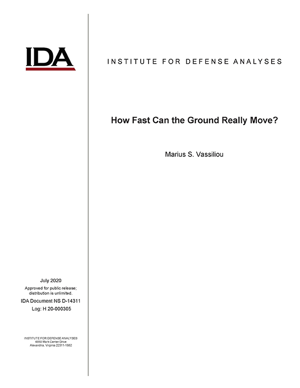 document cover, How Fast Can the Ground Really Move?