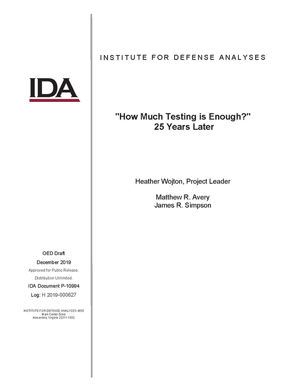 document cover, How Much Testing Is Enough? 25 Years Later