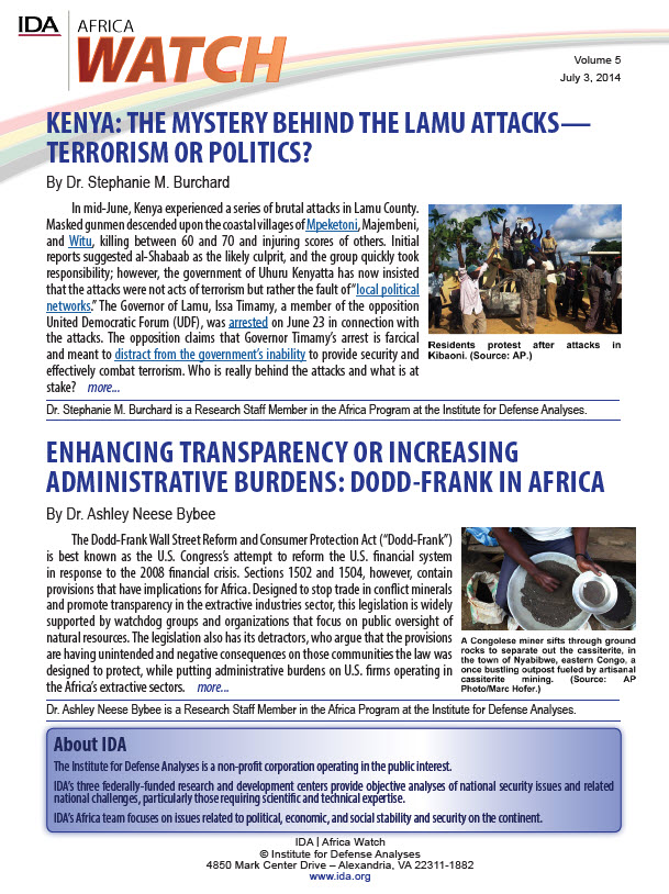 IDA Africa Watch Newsletter Vol 5 2014