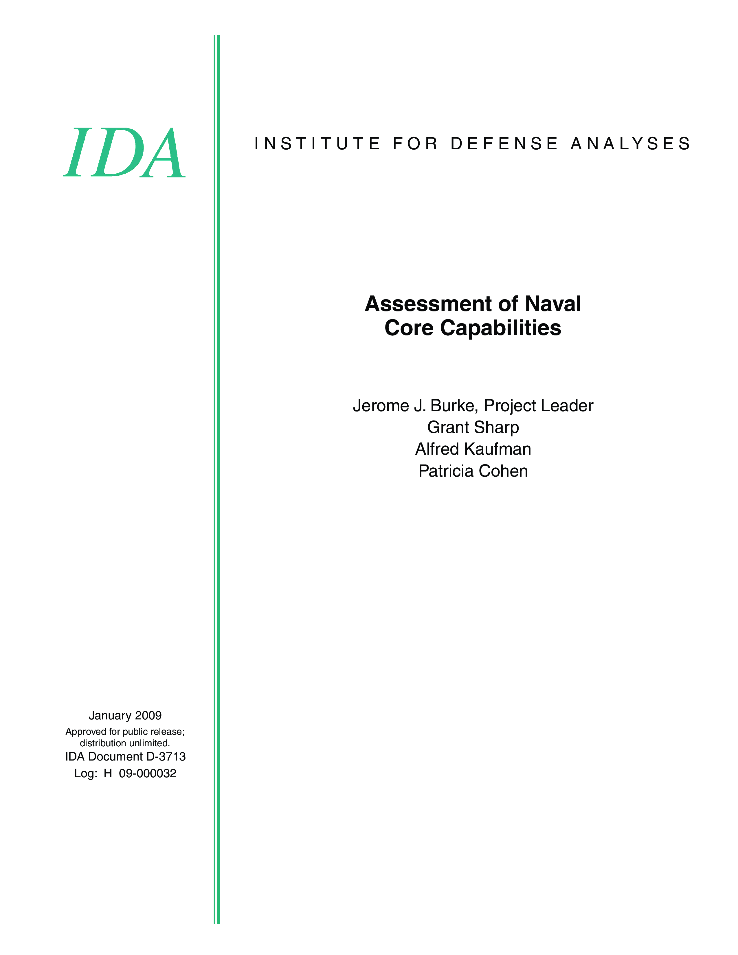 Assessment of Naval Core Capabilities