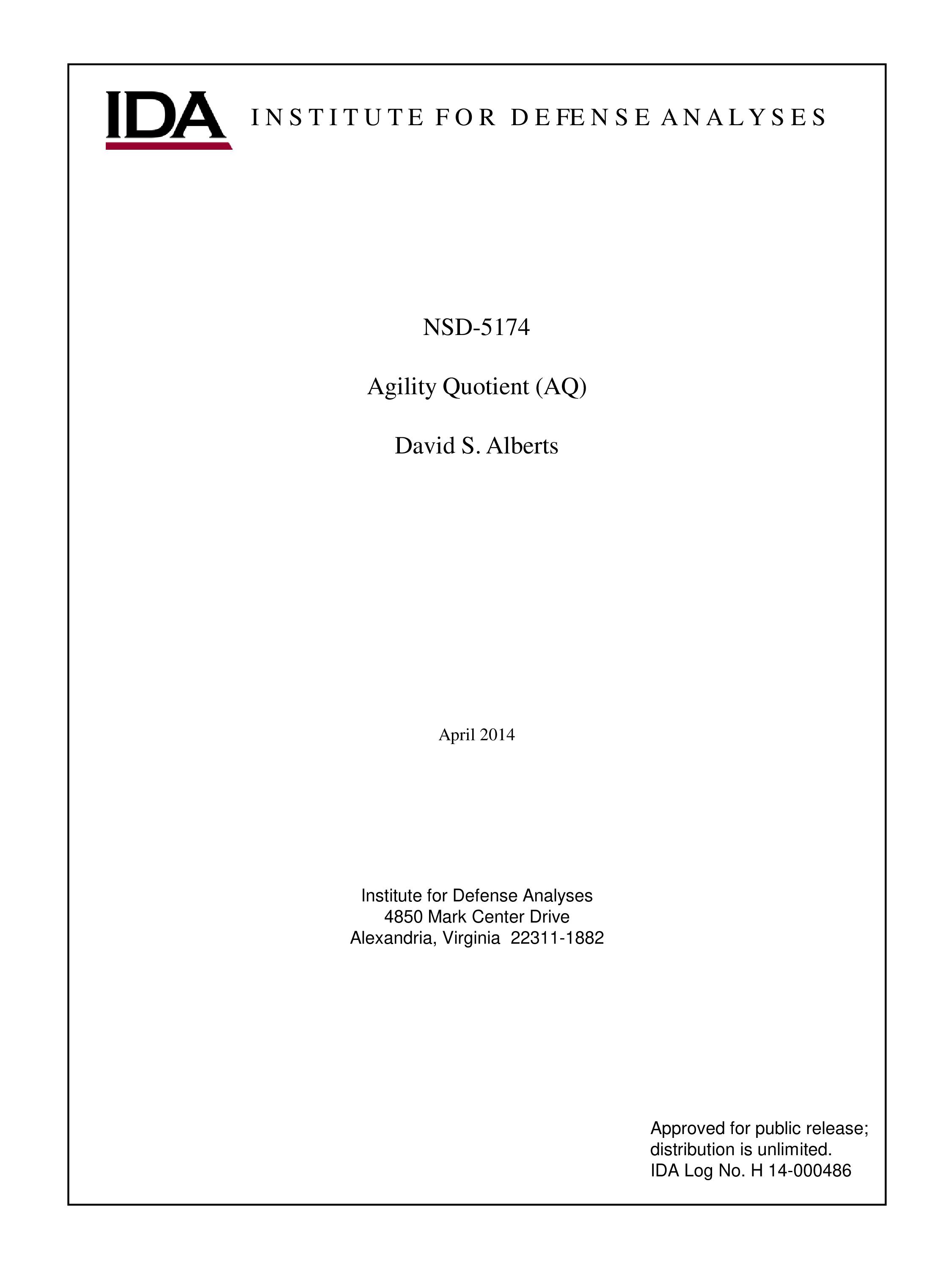 Agility Quotient (AQ)