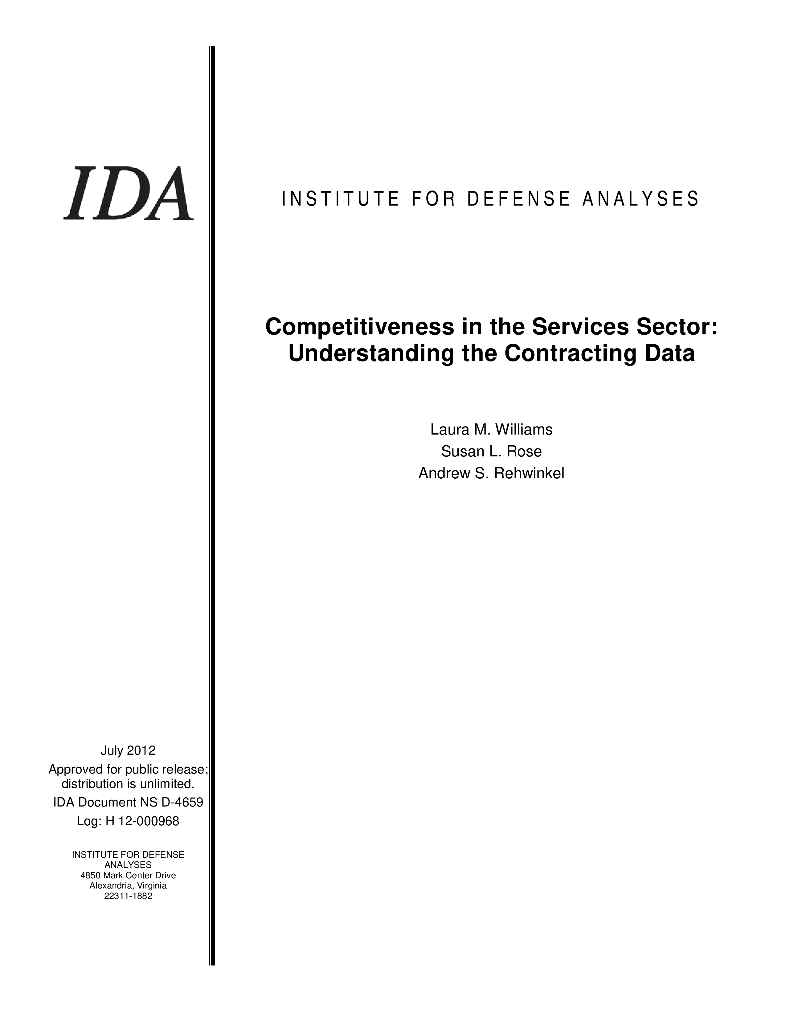 Competitiveness in Services Sector: Understanding the Contracting Data