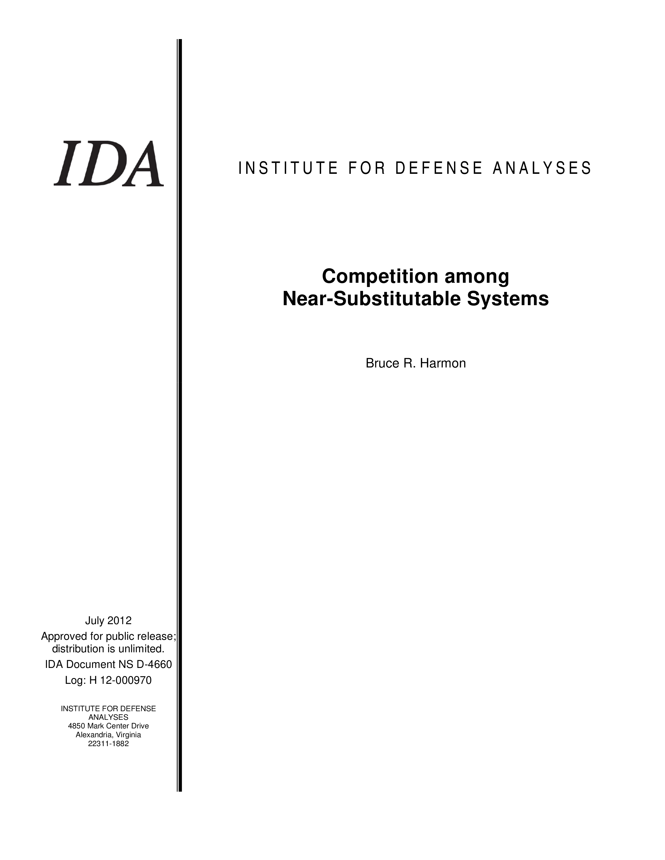 Competition among Near-Substitutable Systems