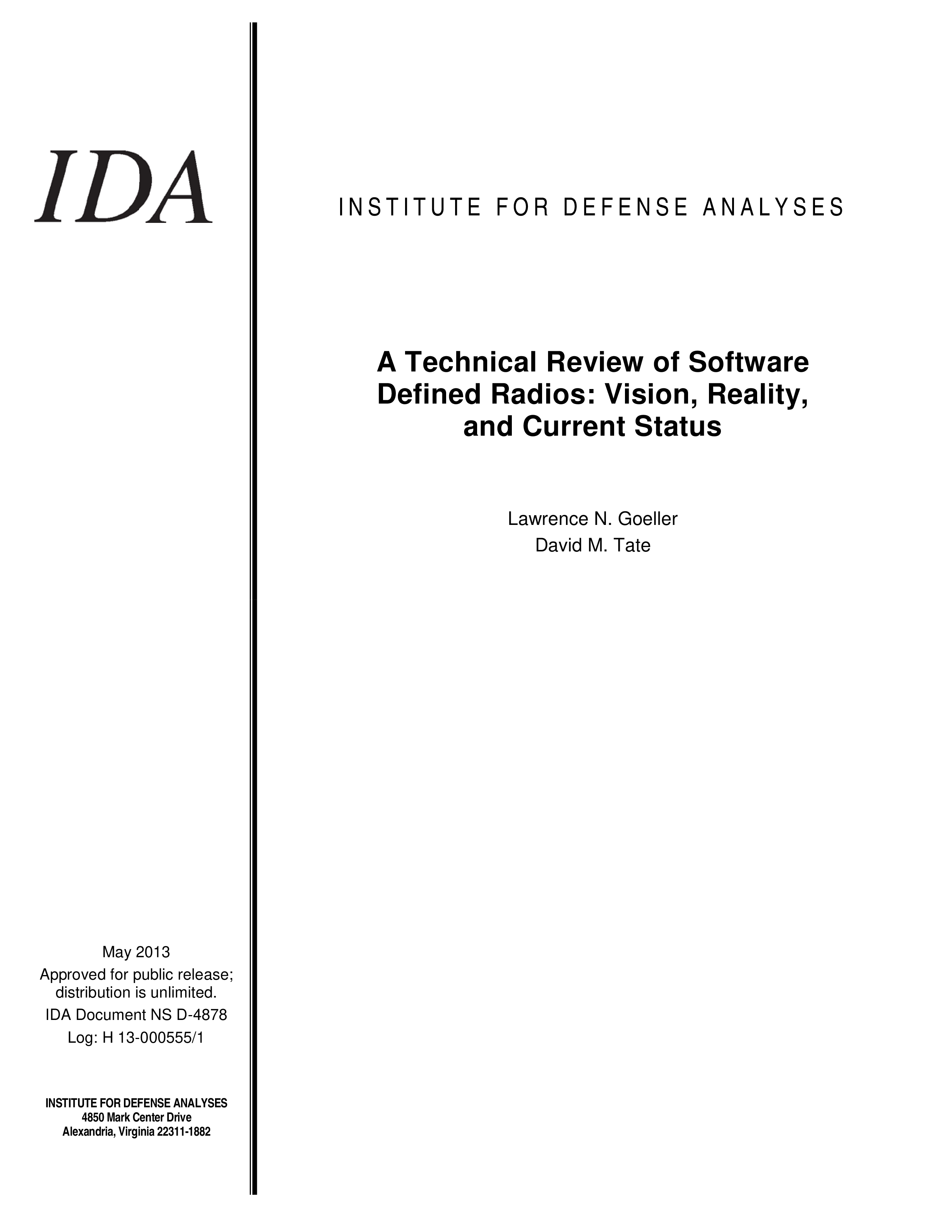 A Technical Review of Software Defined Radios: Vision, Reality, and Current Status
