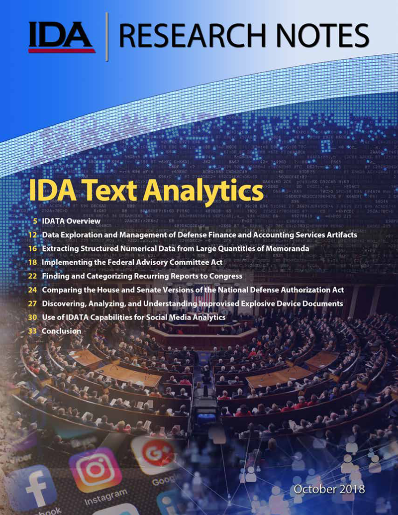 Cover of Research Notes - IDA Text Analytics
