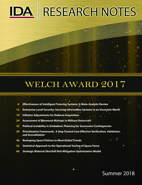 Research Notes cover - Welch Award 2017 