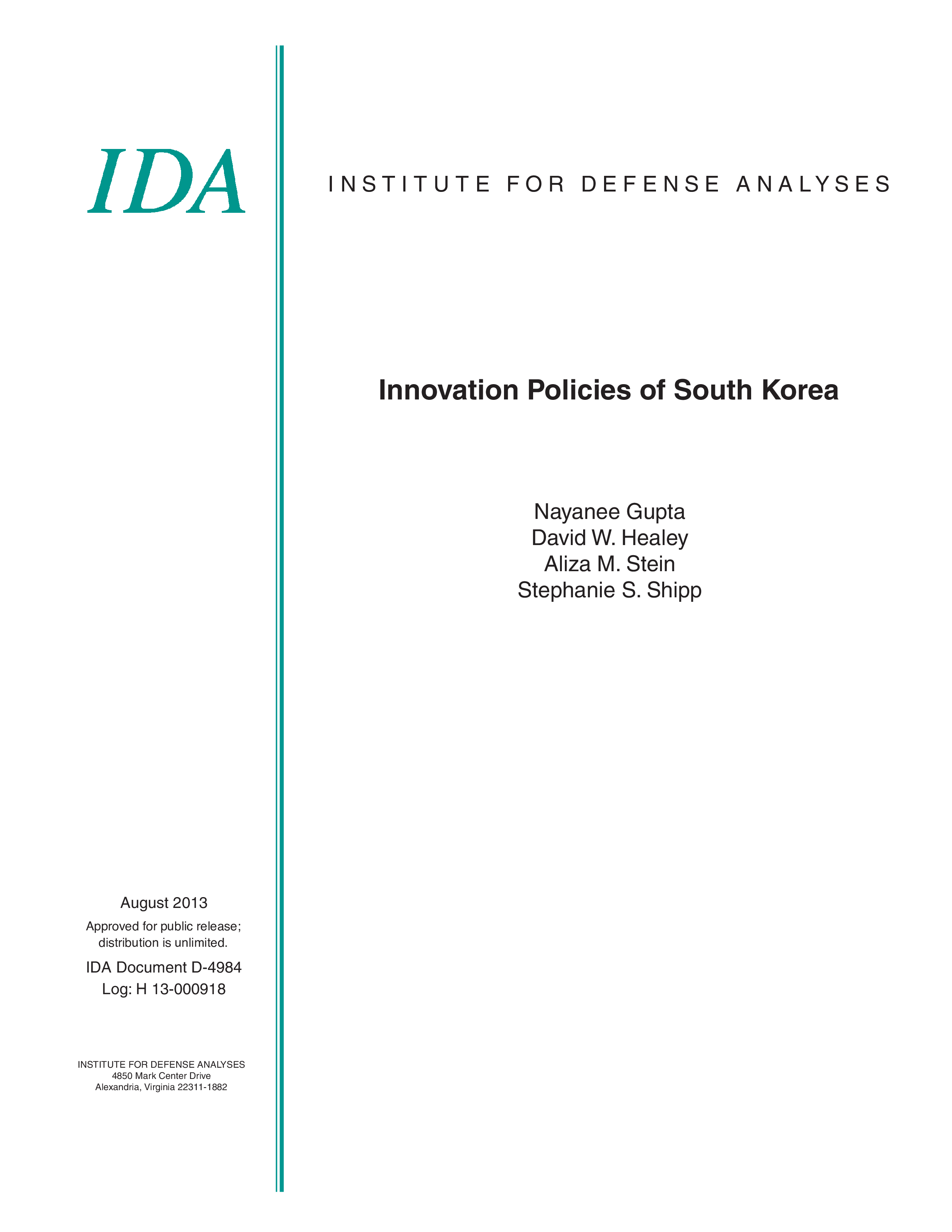Innovation Policies of South Korea