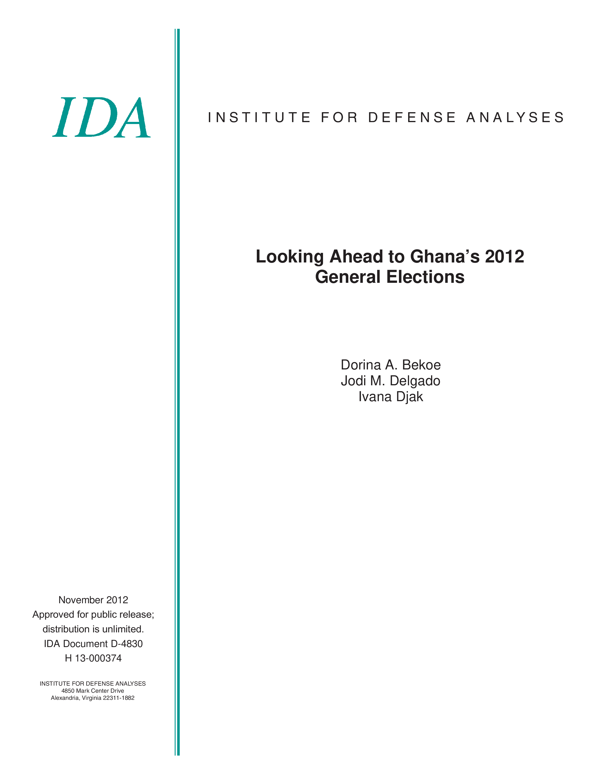 Looking Ahead to Ghana’s 2012  General Elections 