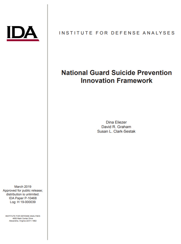 National Guard Suicide Prevention Innovation Framework