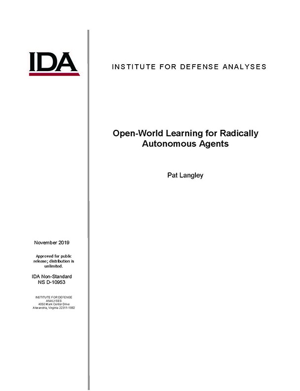 document cover, Open-World Learning for Radically Autonomous Agents