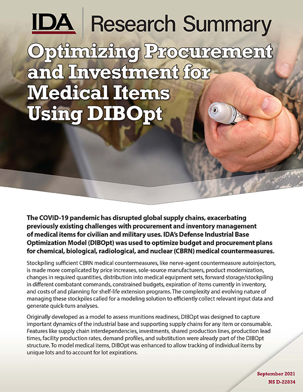 document thumbnail, Optimizing Procurement and Investments for Medical Items Using DIBOpt