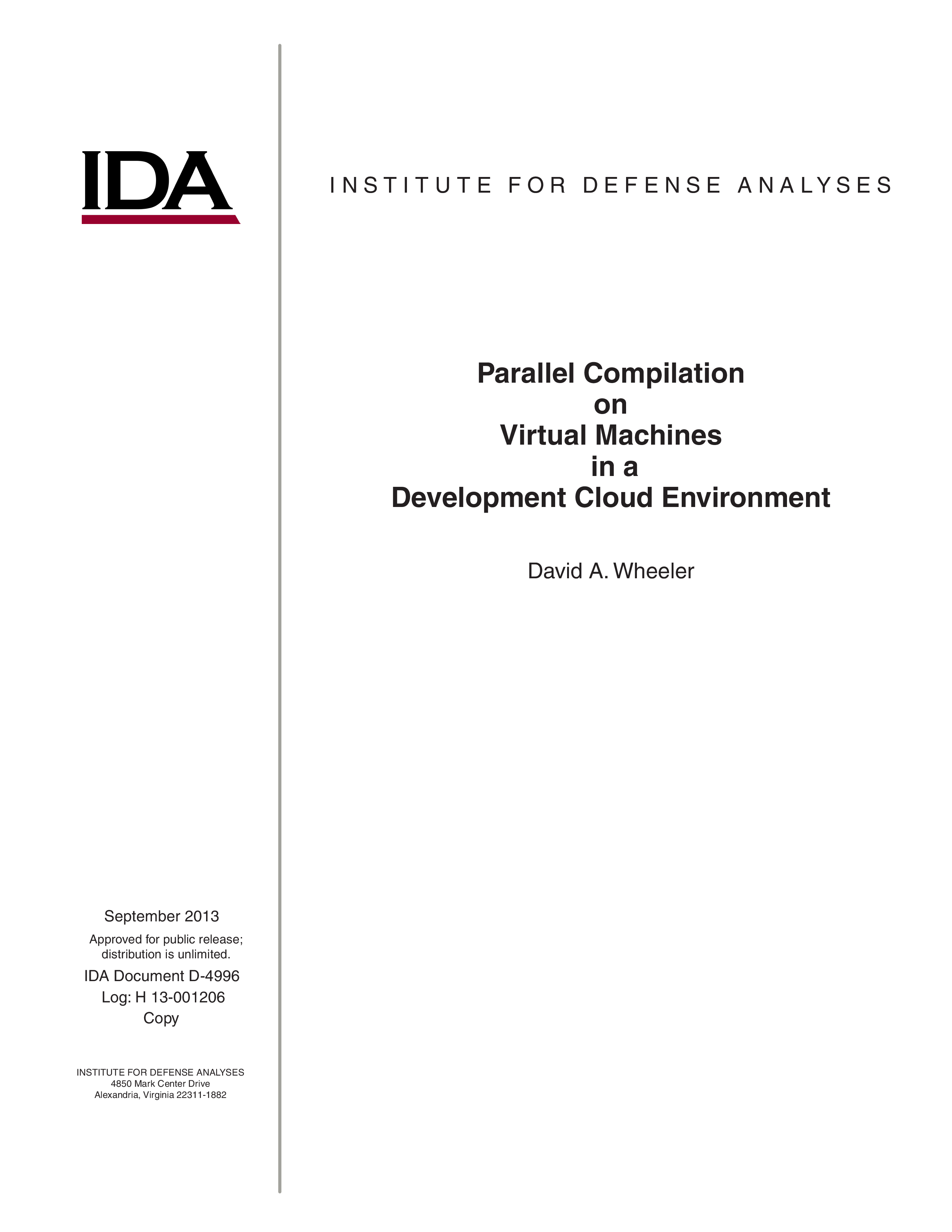 Parallel Compilation on Virtual Machines in a Development Cloud Environment