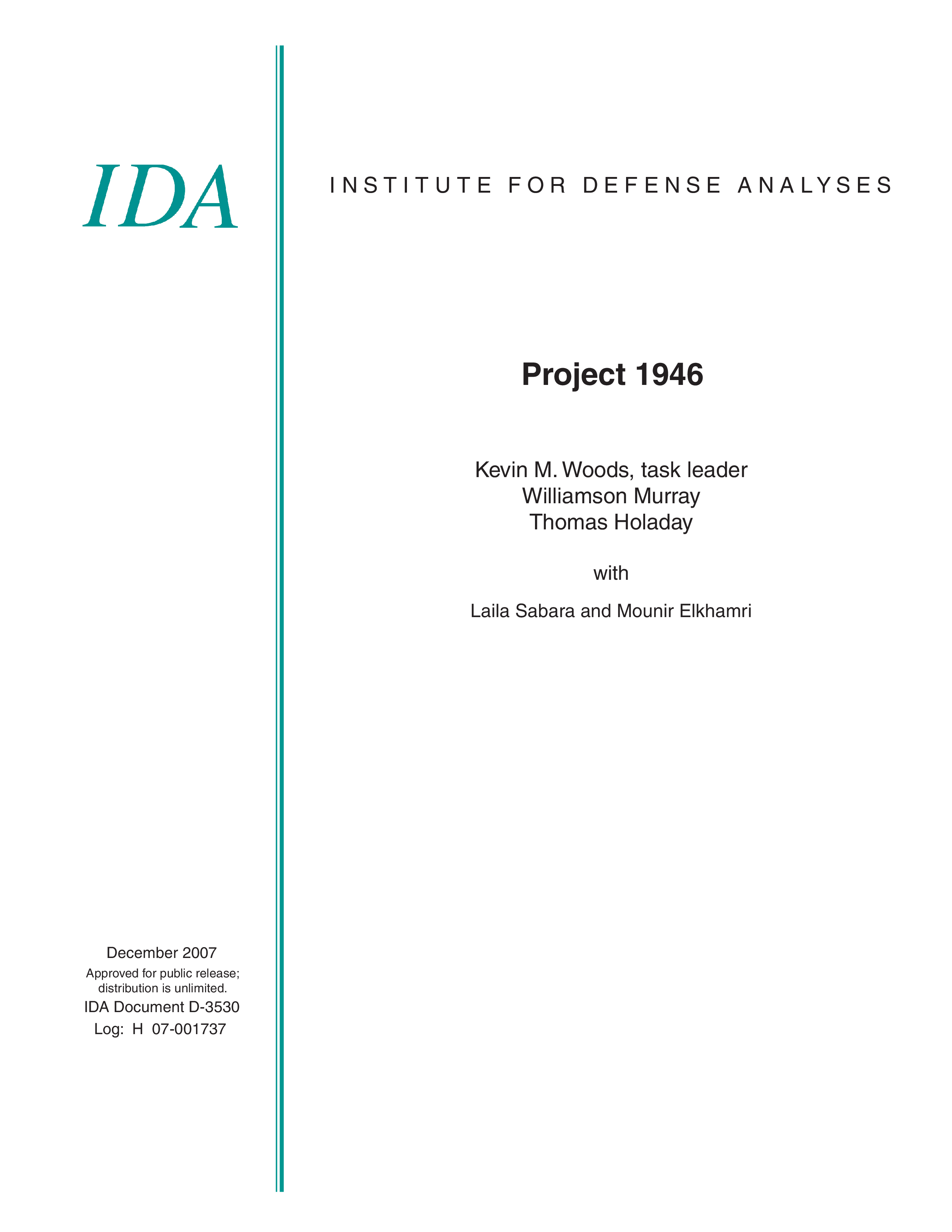 Project 1946