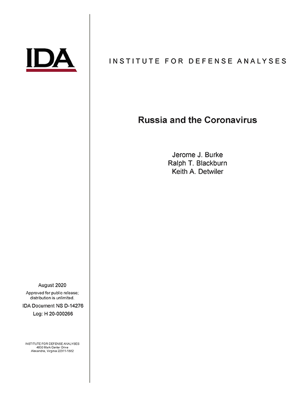 document cover, Russia and the Coronavirus