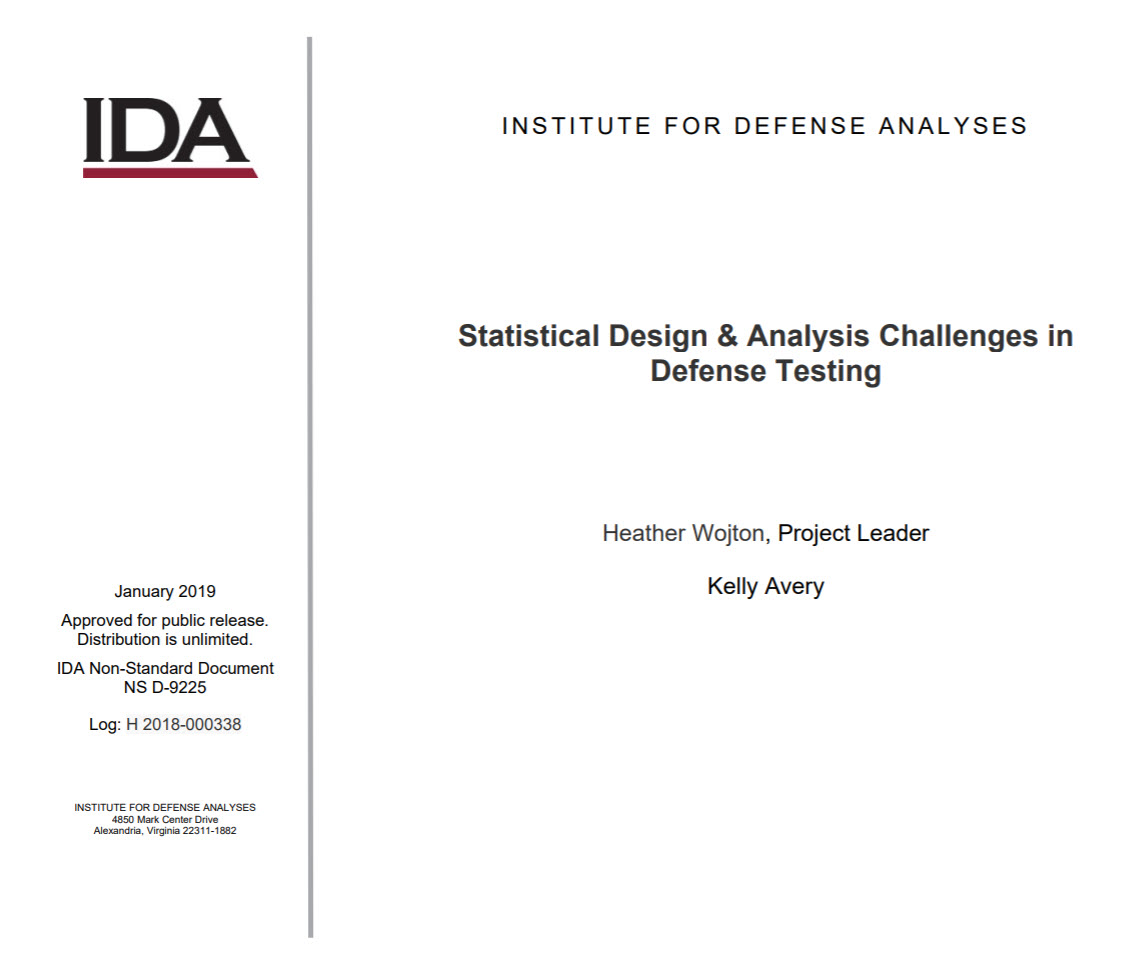 Statistical Design Analysis Challenges in Defense Training