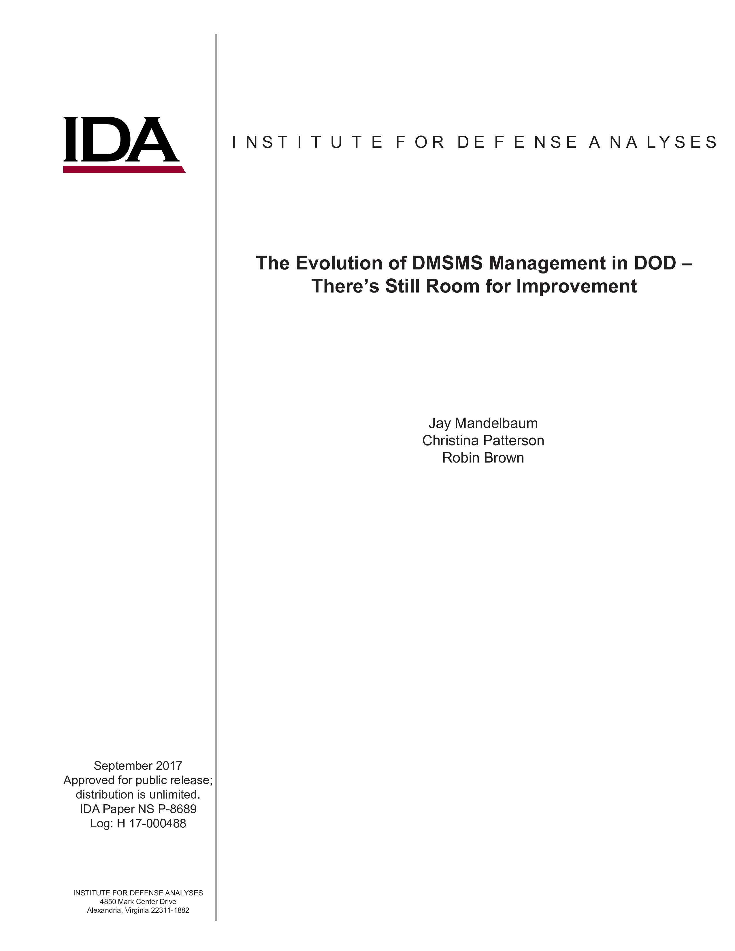 The Evolution of DMSMS Management in DOD – There’s Still Room for Improvement
