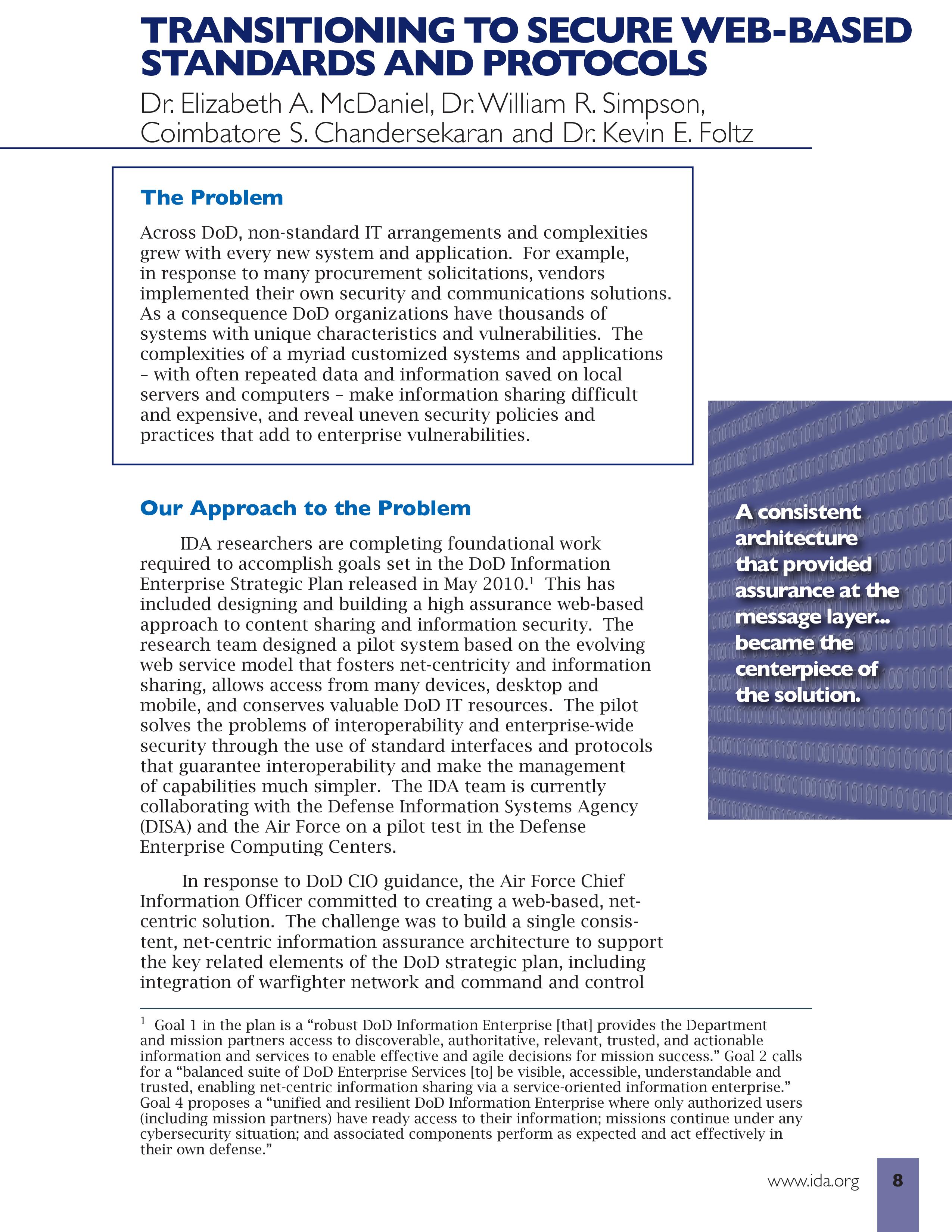 Transitional to Secure Web-based Standards and Protocols